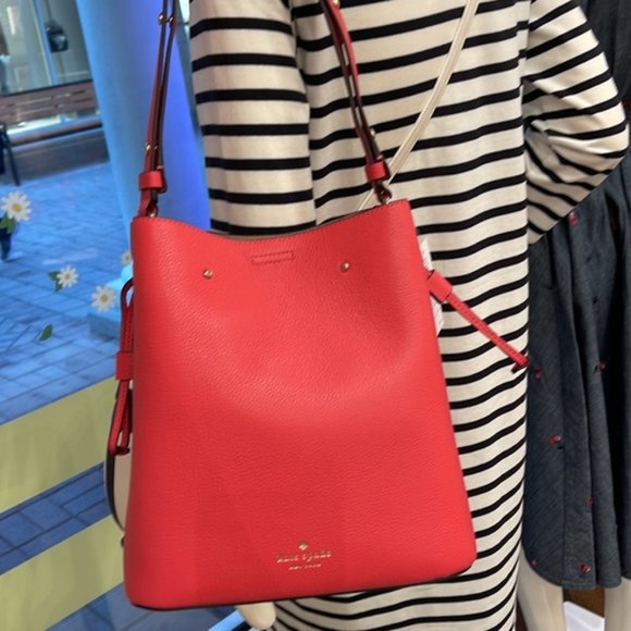 Kate Spade Marti Large Bucket Bag Dark Watermelon Gelato - Picture 16 of 16